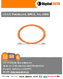 LC-LC Patchcord, SPLX, 1m, OM2