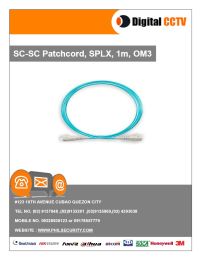 SC-SC Patchcord, SPLX, 1m, OM3
